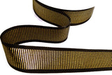 R9102 16mm Gold-Black Metallic Grosgrain Ribbon by Berisfords