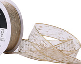 R9277 25mm Gold Metallic Mesh Empire Ribbon by Berisfords