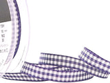 R9329 10mm Liberty Purple Polyester Gingham Ribbon by Berisfords