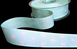 R9417 25mm Beach Blue Rustic Polka Flakes Ribbon, Berisfords