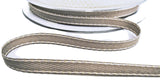 R9481 7mm Oatmeal-White Stitch Edge Denim Type Ribbon by Berisfords