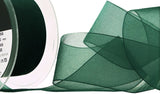 R9487 70mm Forest Green Super Sheer Ribbon by Berisfords