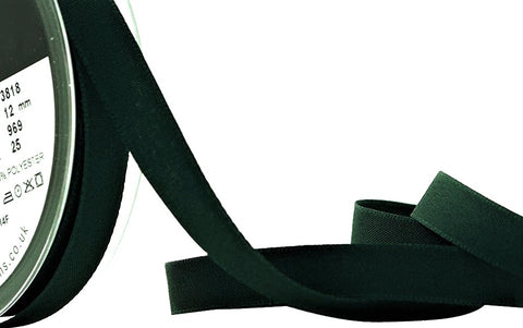 R9511 13mm Forest Green Rustic Taffeta Seam Binding Ribbon, Berisfords