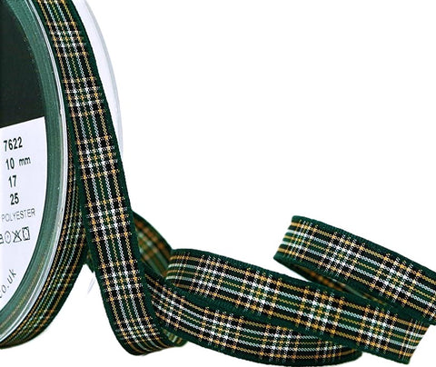 R9556 10mm Irish Tartan Polyester Ribbon by Berisfords