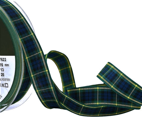 R9566 16mm Gordon Tartan Polyester Ribbon by Berisfords