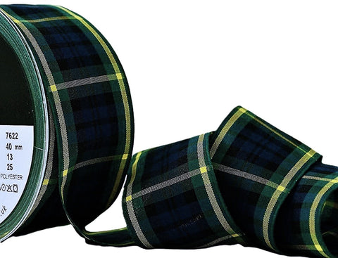 R9588 40mm Gordon Tartan Polyester Ribbon by Berisfords