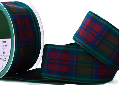 R9601 40mm Lindsay Tartan Polyester Ribbon by Berisfords