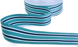 R9650 27mm Blues and White Striped Grosgrain Ribbon by Berisfords