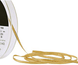 R9687 3mm Honey Satin Ribbon with Metallic Gold Edges by Berisfords