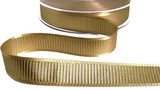 R9722 16mm Honey Gold-Metallic Gold Grosgrain Ribbon by Berisfords