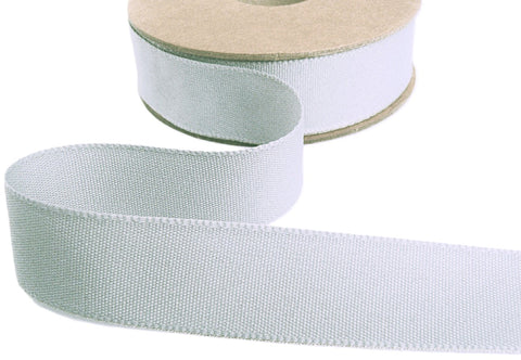 R9807 25mm Light Grey Rustic Taffeta Seam Binding Ribbon, Berisfords