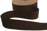 R9809 25mm Choc Brown Rustic Taffeta Seam Binding Ribbon, Berisfords