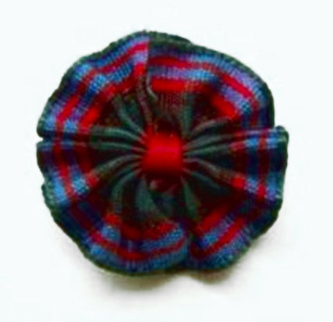 RB033 25mm Lindsay Tartan Ribbon Rosette Bow