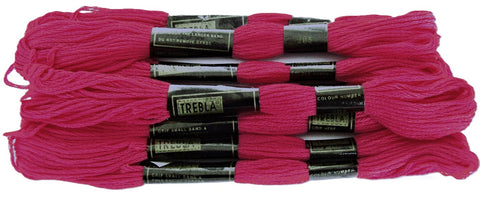 S205 Candy Pink 8 Metre Skein Cotton Embroidery Thread, 6 Strand