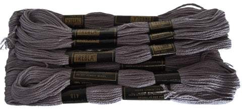 S418 Mauve Grey 8 Metre Skein Cotton Embroidery Thread, 6 Strand