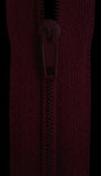 Z0048 18cm Pale Burgundy Nylon Pin Lock No.3 Closed End Zip