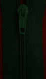 Z0129 18cm Hunter Green Nylon Pin Lock No.3 Closed End Zip