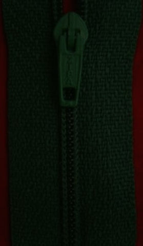 Z0129 18cm Hunter Green Nylon Pin Lock No.3 Closed End Zip