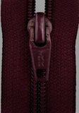 Z0201L YKK 61cm Burgundy Nylon No.5 Open End Zip