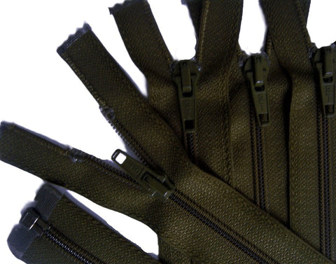 Z0203 76cm Olive Green Optilon Nylon No.5 Open End Zip