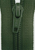 Z0357 YKK 46cm Army Green Nylon No.5 Open End Zip