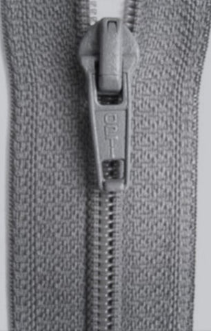 Z0633 66cm Mid Grey Optilon Nylon No.5 Open End Zip