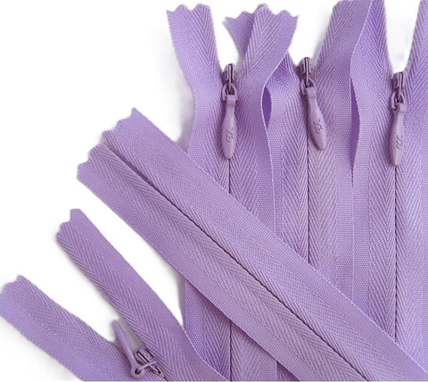 Z1650 18cm Lilac Invisible-Concealed Nylon No.3 Closed End Zip