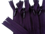 Z1698 36cm Purple Invisible-Concealed Nylon No.3 Closed End Zip