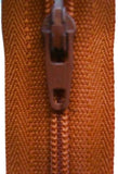 Z1857 YKK 51cm Burnt Orange Nylon No.3 Closed End Zip