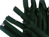 Z2212 25cm Dark Green Nylon No.5 Open End Zip