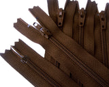 Z2509 YKK 30cm Mid Brown Nylon No.3 Closed End Zip