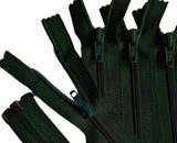 Z2649 71cm Dark Green Optilon Nylon No.5 Open End Zip