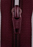 Z2737 YKK 61cm Bright Burgundy Nylon No.5 Open End Zip