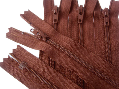 Z3483 YKK 20cm Tan Brown Nylon No.3 Closed End Zip