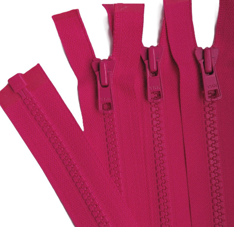 Z3520 YKK 39cm Cerise Pink Chunky Plastic No.6 Teeth Open End Zip