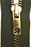 Z3744 YKK 23cm Sage Green Closed End No.5 Zip with Brass Teeth