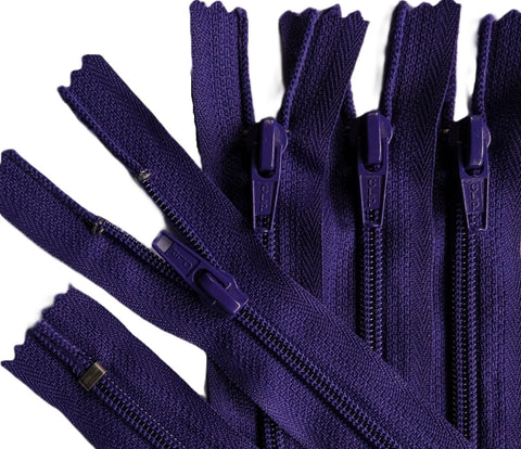 Z3941 18cm Purple Nylon No.5 Closed End Zip