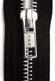 Z4344 36cm Black YKK Silver Metal Teeth No.5 Open End Zip