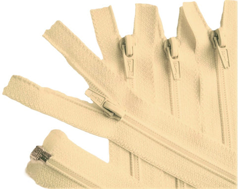 Z4983 46cm Cream Optilon Nylon No.5 Open End Zip