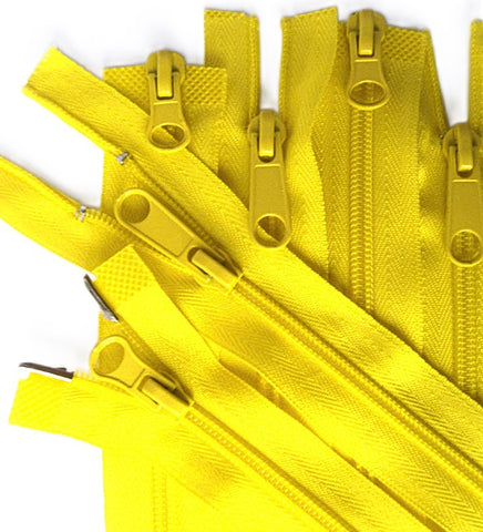 Z5014 49cm Bright Yellow 2 Way Double Open Ended No.5 Nylon Zip