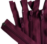 Z2226 25cm Wine Nylon No.5 Open End Zip