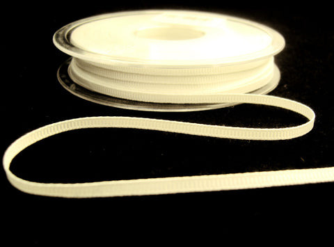 R9031 3mm Bridal White Polyester Grosgrain Ribbon