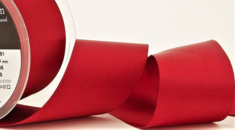 R3747 70mm Scarlet Berry Double Face Satin Ribbon by Berisfords