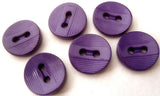 B12899 12mm Purple Gloss 2 Hole Button with a Textured Design