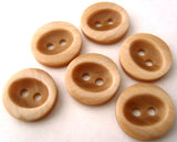 B15852 14mm Frosted Fawn 2 Hole Button with an Oval Centre