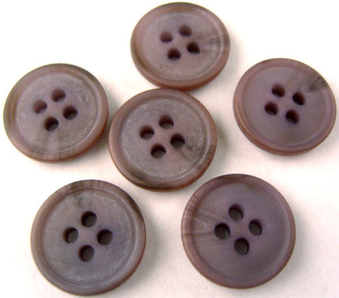 B0177 15mm Dusky Orchid Mauve 4 Hole Matt Button - Ribbonmoon