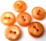 B0182 15mm Pale Burnt Orange Shimmery 2 Hole Button - Ribbonmoon