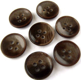 B14954 15mm Dark Brown and Beige Tonal 4 Hole Button