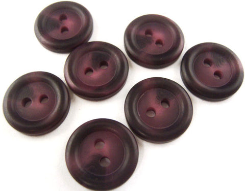 B0230 15mm Blackberry and Pink Soft Sheen 2 Hole Button