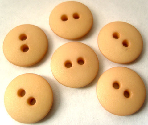 B0239 15mm Pale Dusky Peach Matt 2 Hole Button - Ribbonmoon